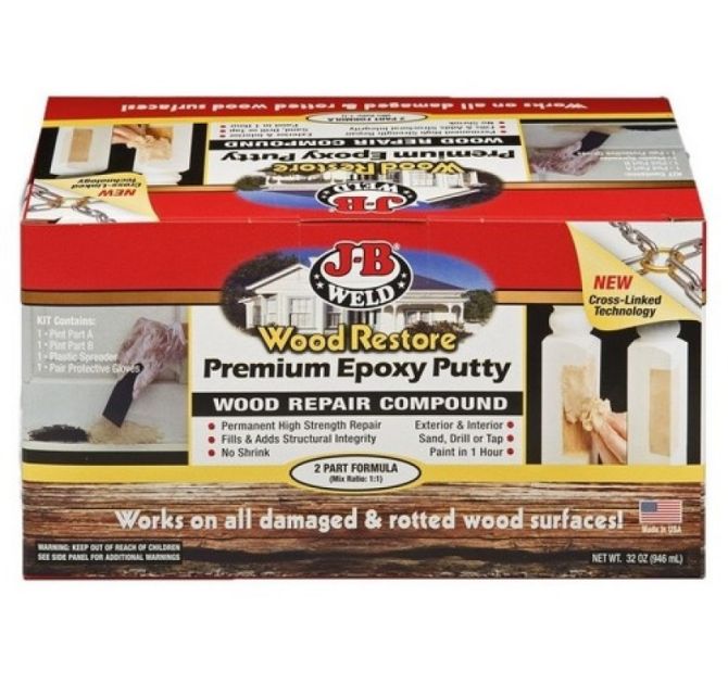 40006 - JB WELD WOOD RESTORE PREMIUM EPOXY PUTTY WOOD REPAIR COMPOUND ...